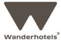 Logo di Wanderhotels con W stilizzata in marrone